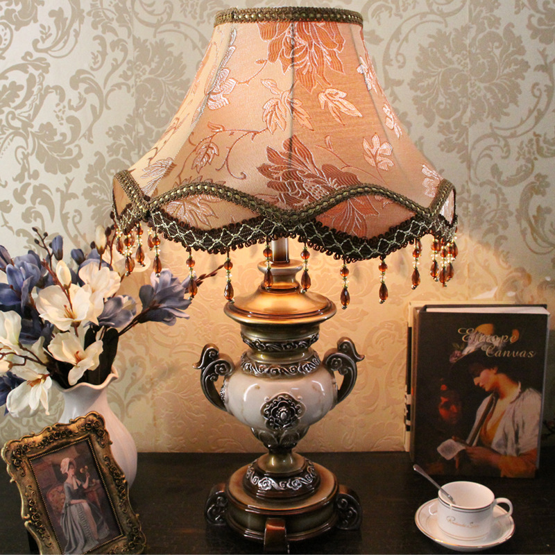 欧式台灯卧室床头灯复古奢华高档书房宫廷豪华客厅别墅摆件落地灯