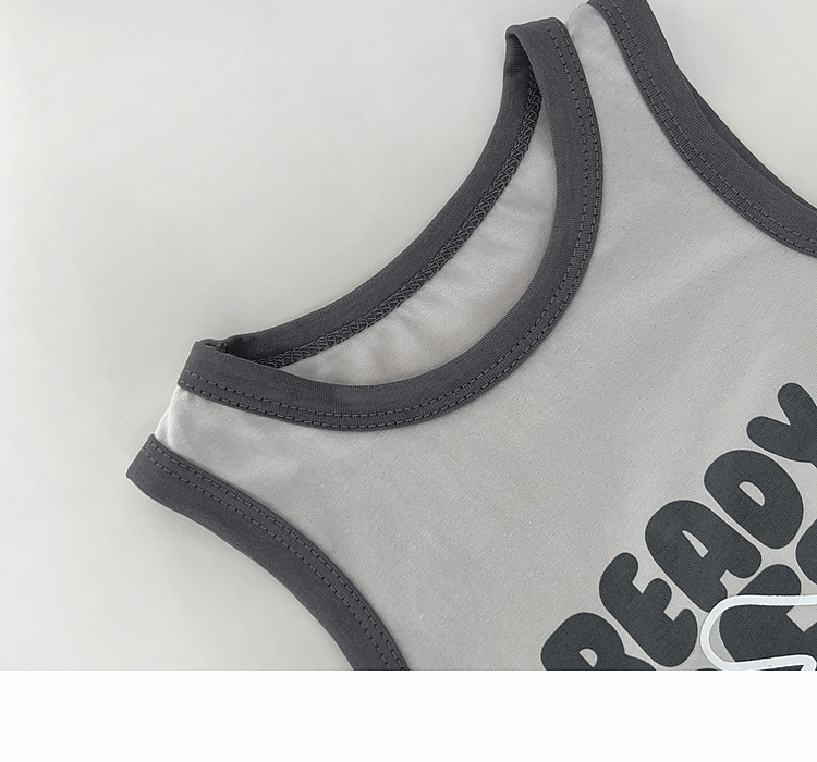 婴幼儿夏季薄款连体衣韩版男宝宝无袖背心字母凉快哈衣新生儿爬服详情27