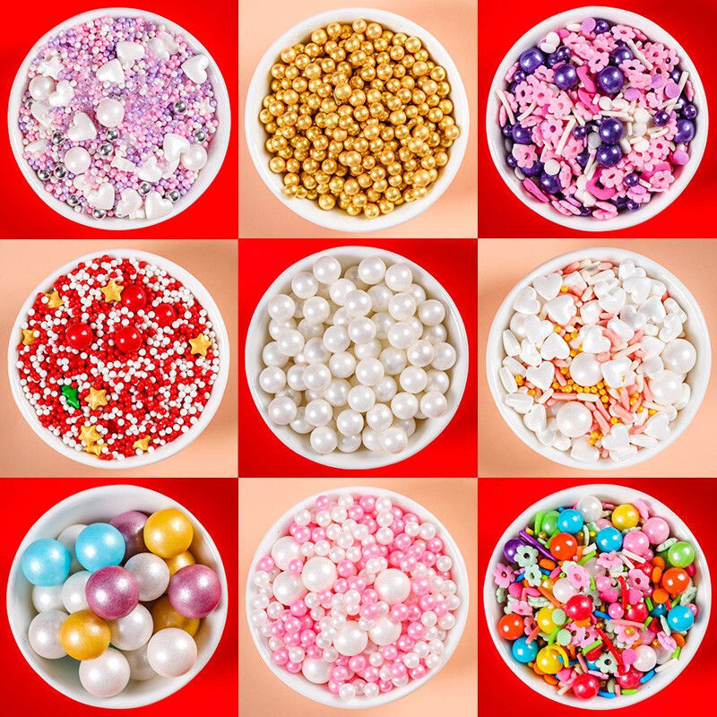 新年糖果彩糖可爱彩针糖可食用生日蛋糕甜甜圈儿童礼物装饰糖珠