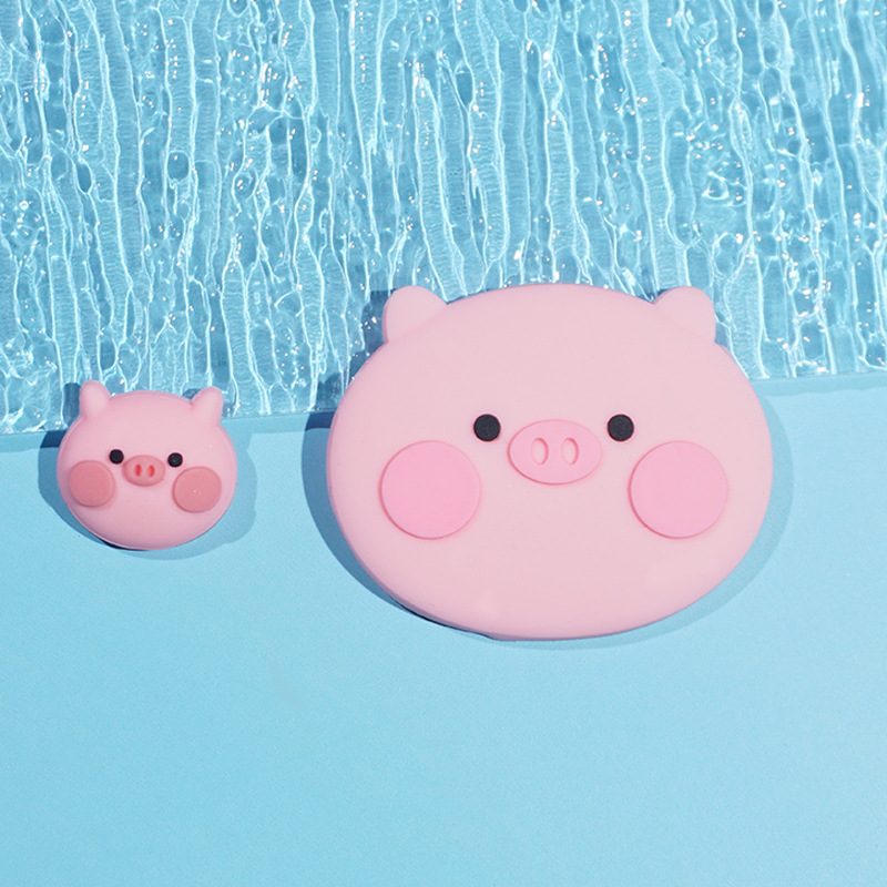 日系韩版卡通猪猪pvc软胶手机壳贴片 粉猪动物小猪冰箱贴驾驶证贴