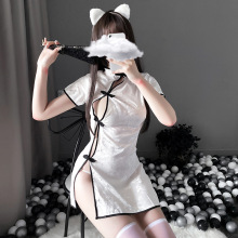 灌云县情趣旗袍女白色性感激情衣服内衣 诱惑 制服性用品一件带发