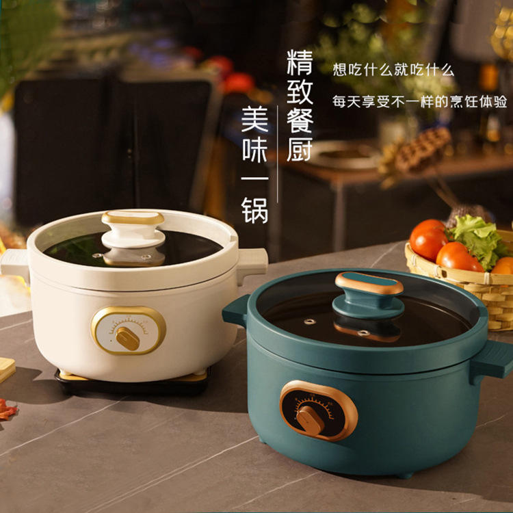 多功能电热锅大容量家用电火锅宿舍电炖锅料理电煮锅一体厂家批发