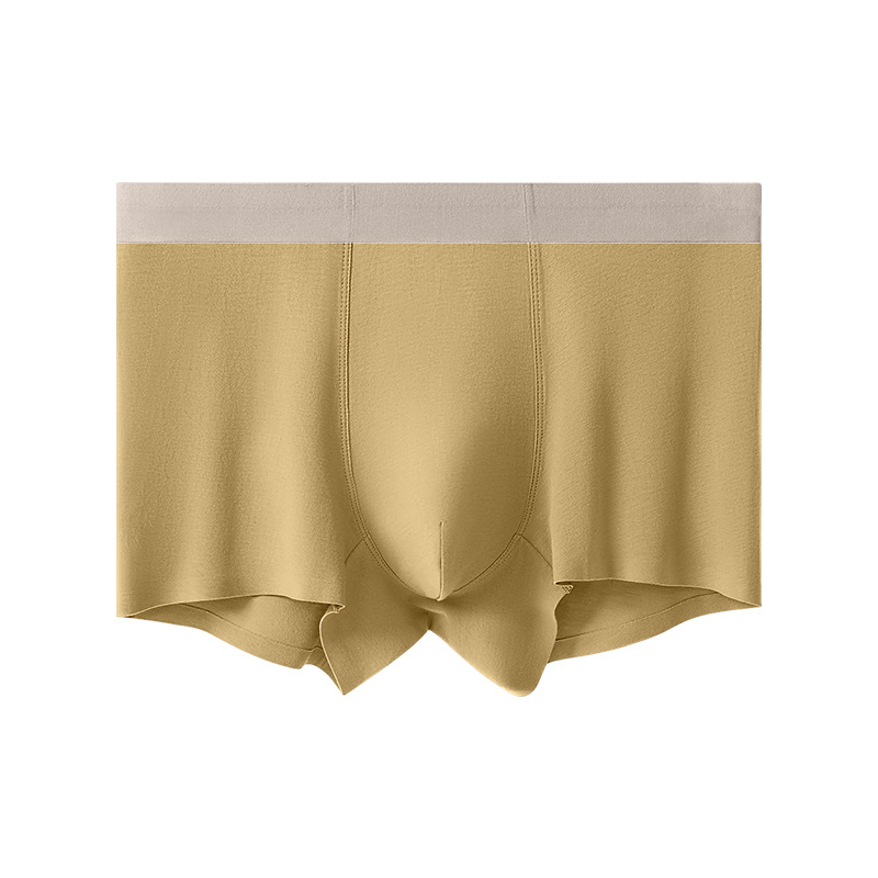 Men's Underwear 60 Modal Cotton Seamless Solid Color Breathable Underwear One-Piece Boxers Shorts Men's Underwear
