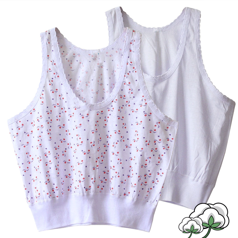 老太太棉短背心中老年人内衣女宽松加大奶奶汗衫吊带跨栏胸罩薄