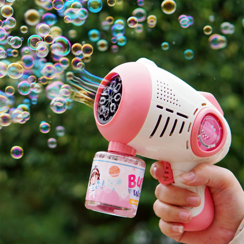 Internet Celebrity Bubble Machine Automatic Hot-Selling Electric Gatling Bubble Gun Camera Park Children's Toy Stall Wholesale