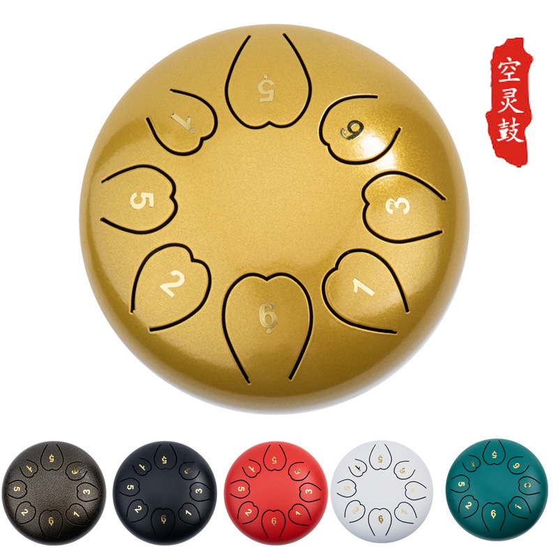 6寸8音空灵鼓色空鼓忘忧鼓钢舌鼓手碟鼓空玄鼓初学者便携式小乐器