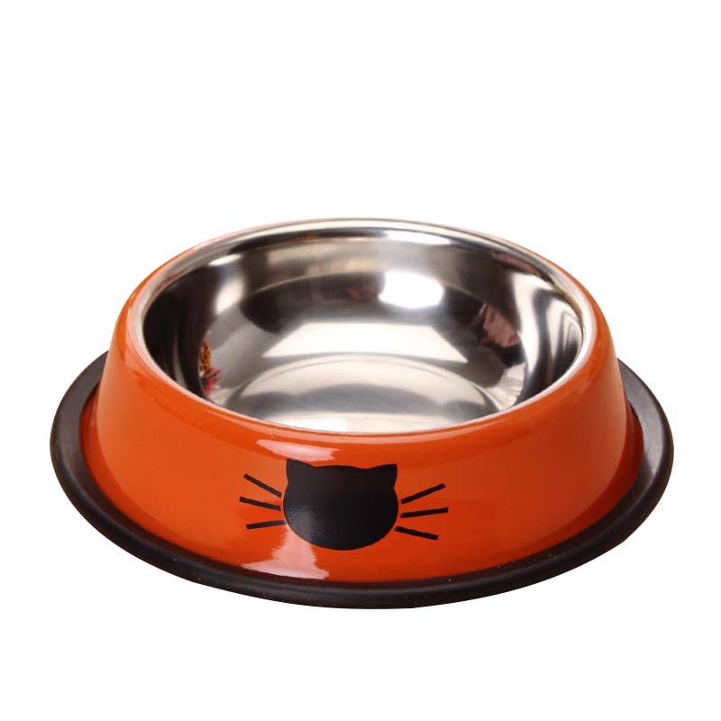 Pet Supplies Can Be Combined Pet Bowl Stainless Steel Cat Bowl Dog Bowl Color Non-Slip Dog Food Bowl Factory Direct Sales