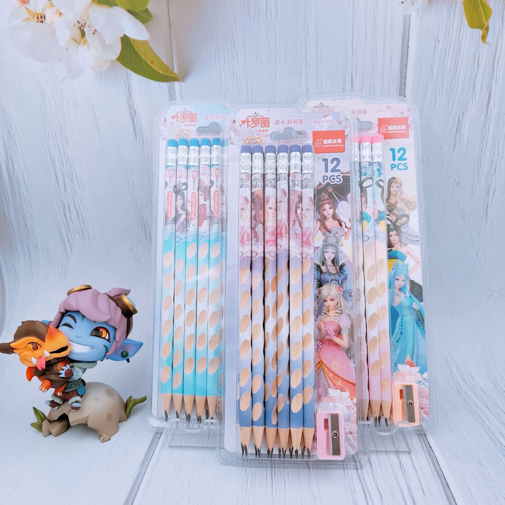 佳美文具新品叶罗丽系列yl7011 7018卡通铅笔 hb 2b木杆铅笔批发