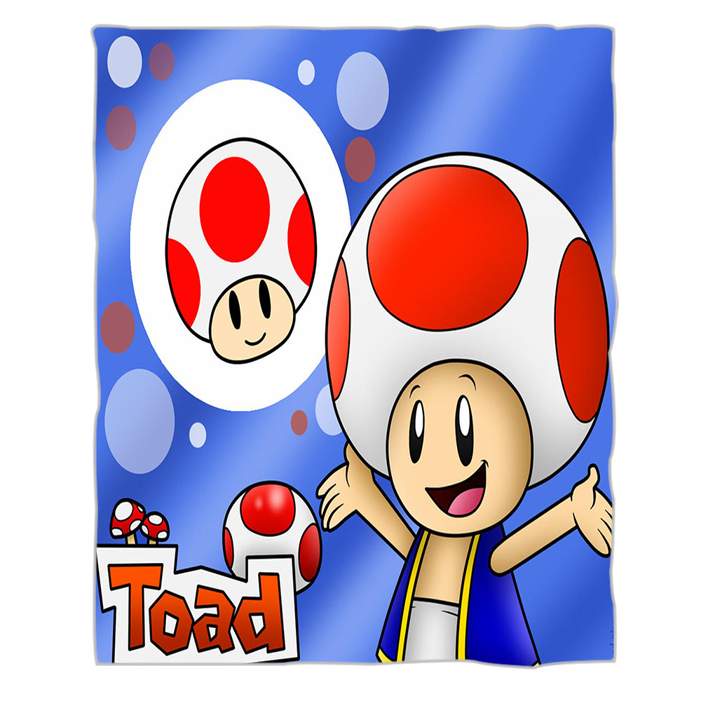 外贸超级玛丽马里奥 婴儿毯儿童毯 310g法兰绒毛毯子双层羊羔绒毯