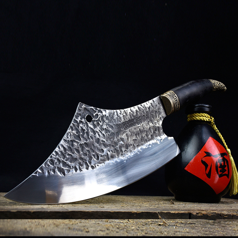 龙泉菜刀家用斩切两用刀斩骨刀锻打切菜刀中式厨师专用刀具批发