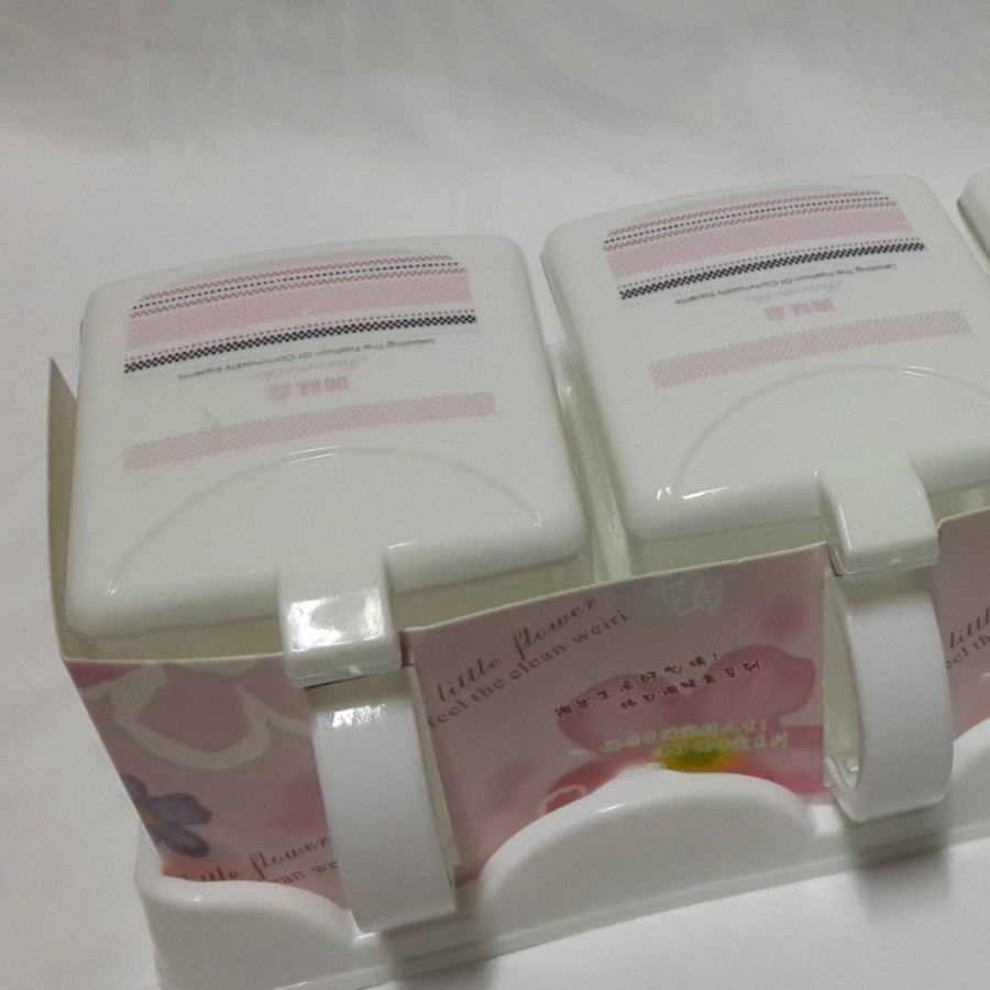 supply fashion printing four-grid condiment dispenser