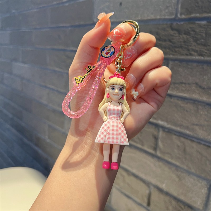 Creative Cartoon Barbie Keychain Cute Barbie Shoes Key Chain Fashion Barbie Men and Women Character Pendant Wholesale
