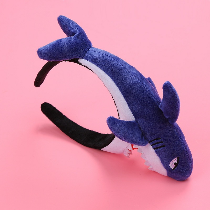 卡通毛绒玩具公仔鲨鱼发箍头箍搞怪个性发饰发卡发箍旅游拍照发箍