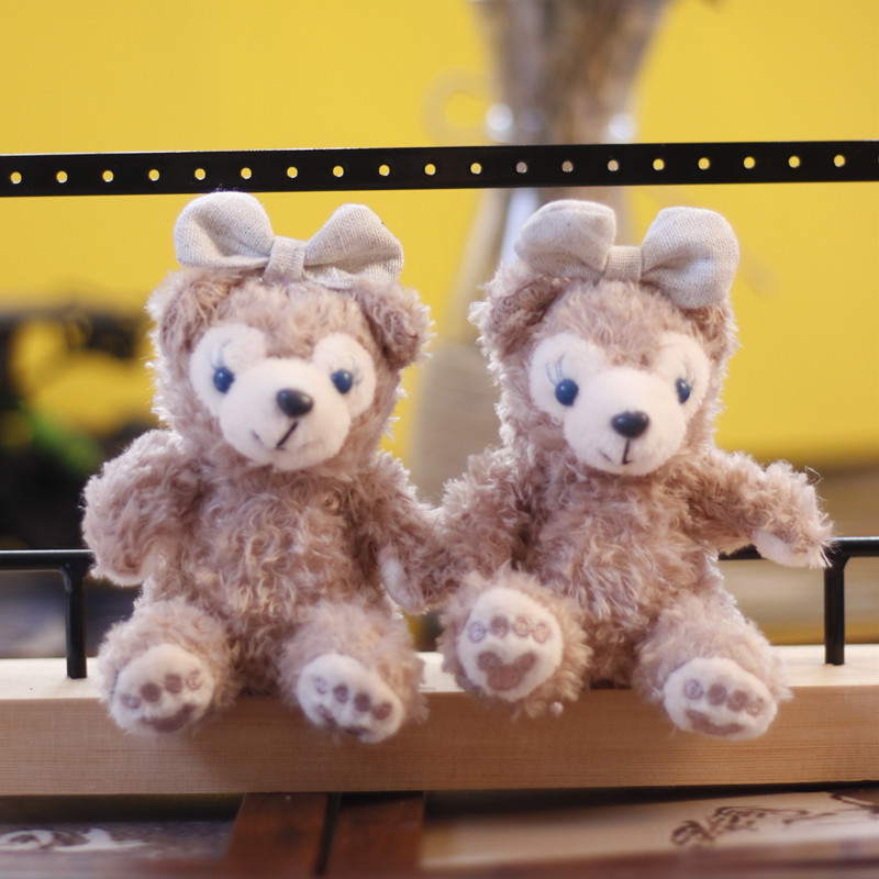 可爱萌网红达菲熊雪莉枚挂件毛绒玩偶公仔小号迷你小熊背包包挂饰