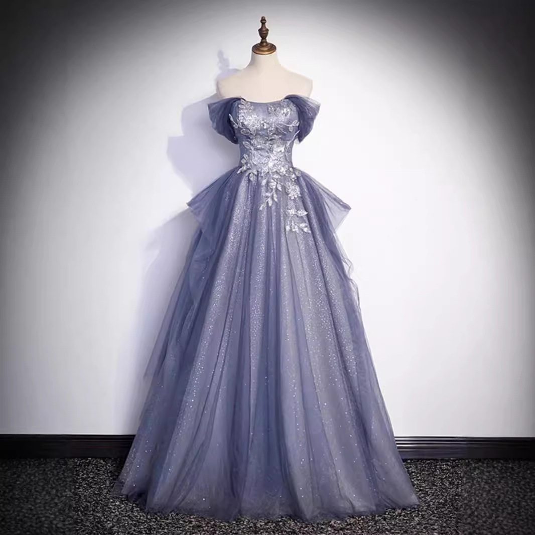 晚礼服高级感2024新款紫罗兰宴会气质轻奢声乐艺考主持高定生日女