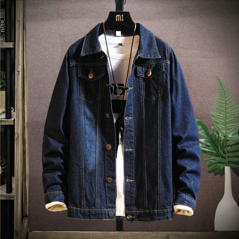 美式复古印花牛仔夹克男潮牌宽松休闲工装外套男士春秋季上衣