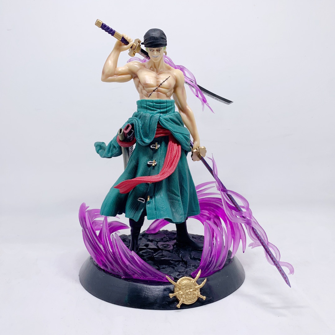 海贼王 gk 小号梦幻索隆 三刀流 双头 场景 雕像 盒装 手办 批发