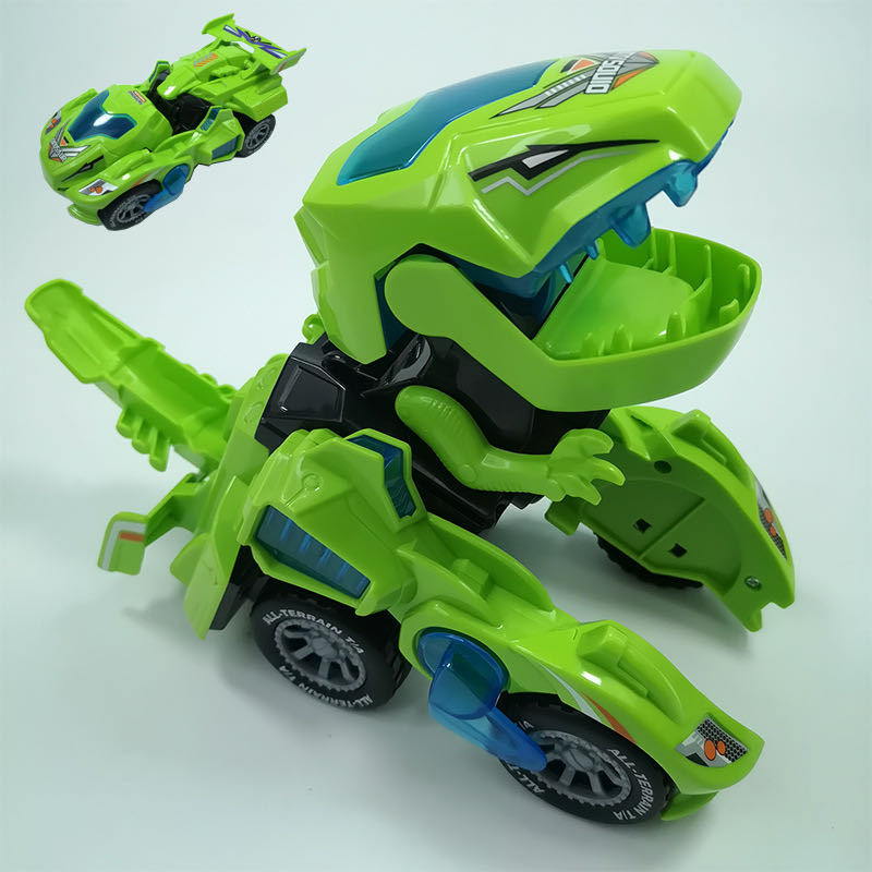 Cross-Border Amazon Children's Luminous Toys Transformer Dinosaurs Chariot Electric Machine Chariot Universal Music Car Wholesale