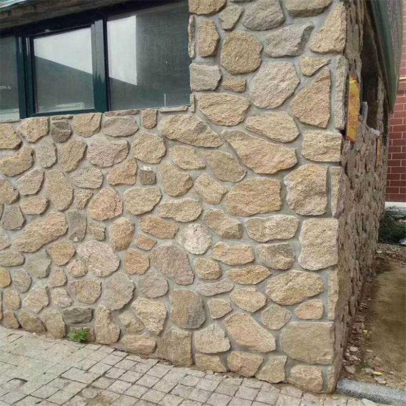 虎皮黄板岩贴面文化石 芝麻黄外墙砖乱石 米黄色片石黄木纹碎拼石