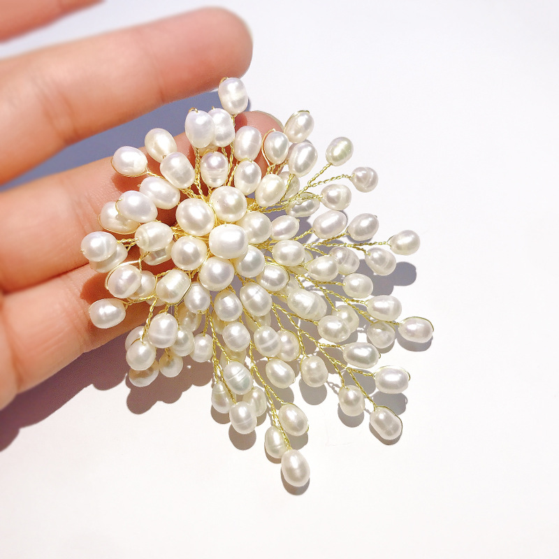 2024年国风设计镂空葫芦胸针 珍珠荷叶小别针胸花 领口装饰固定