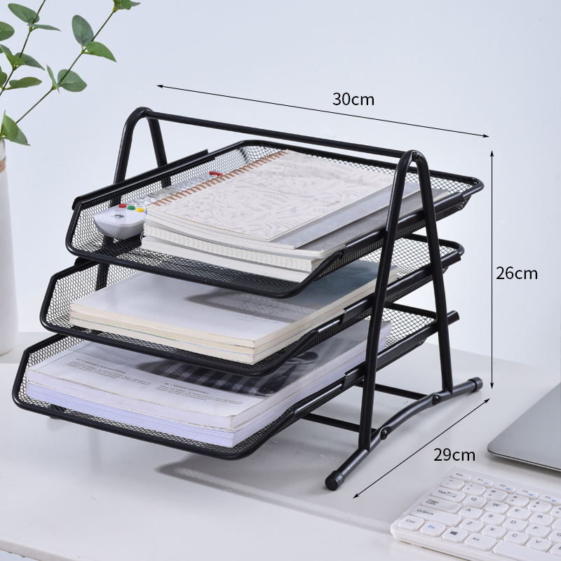 Wire Mesh Metal Three-Layer File Rack File Tray 9205 File Disk Creative Anti-Rust File Tray