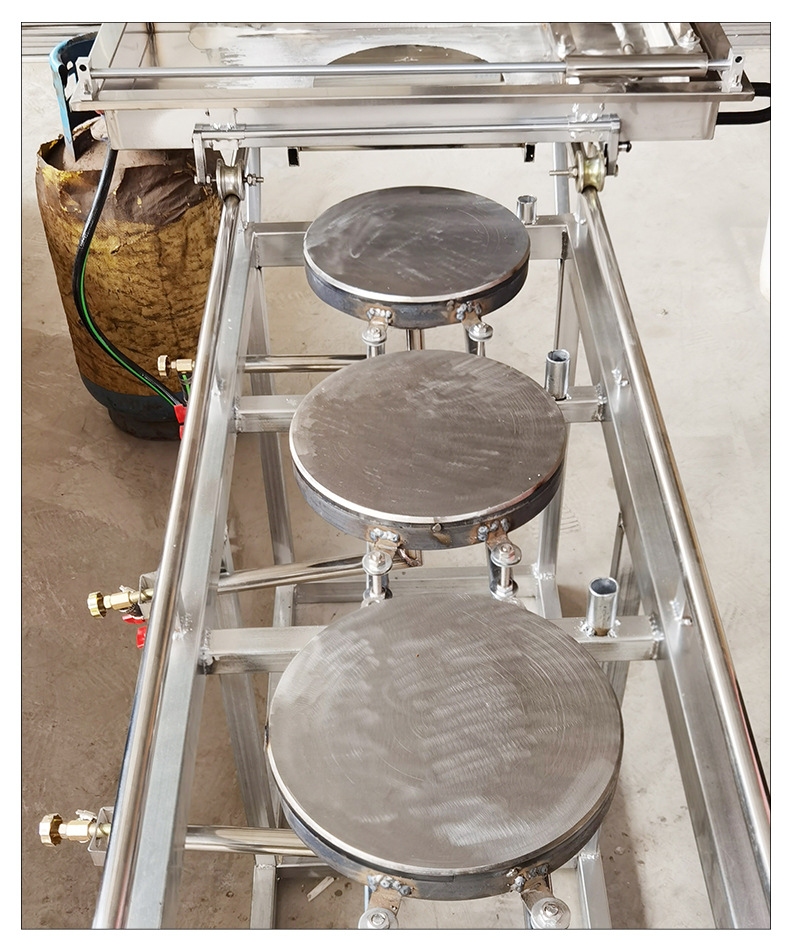 商用燃气煎饼果子机摆摊煎烙饼机半自动推拉印刷式山东杂粮煎饼机