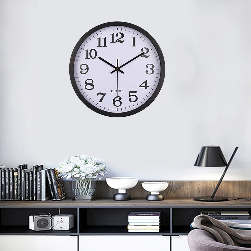 8-12 Inch Living Room Wall Clock Simple Clock Home Hanging Wall Mute Electronic Pocket Watch Quartz Wall Clock