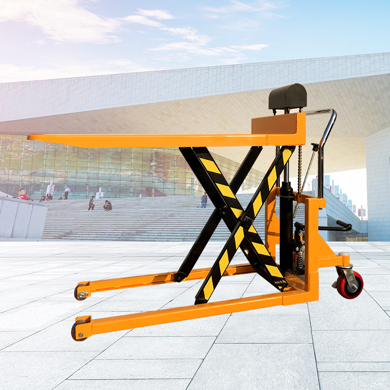 优程手动液压高起升搬运车 高升程液压托盘车 电动升降车堆高叉车