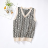 2021 Early Autumn new pattern Children's clothing V-neck Vest men and women Children's clothing knitting Outside the ride Jacquard weave Retro vest soft comfortable 2021 Early Autumn new pattern Children's clothing V-neck Vest men and women Children's clothing knitting Outside the ride Jacquard weave Retro vest soft comfortable