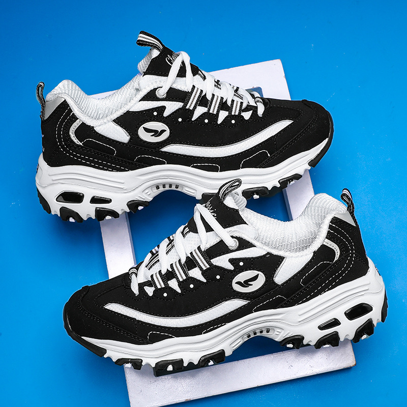 2022年春季新款莆田熊猫厚底老爹鞋休闲跑步鞋时尚运动女鞋