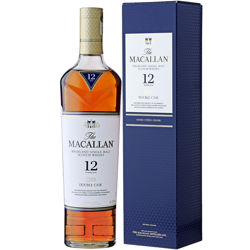 麦卡伦蓝钻12年单一麦芽苏格兰威士忌700ml雪梨桶 双桶 正品行货
