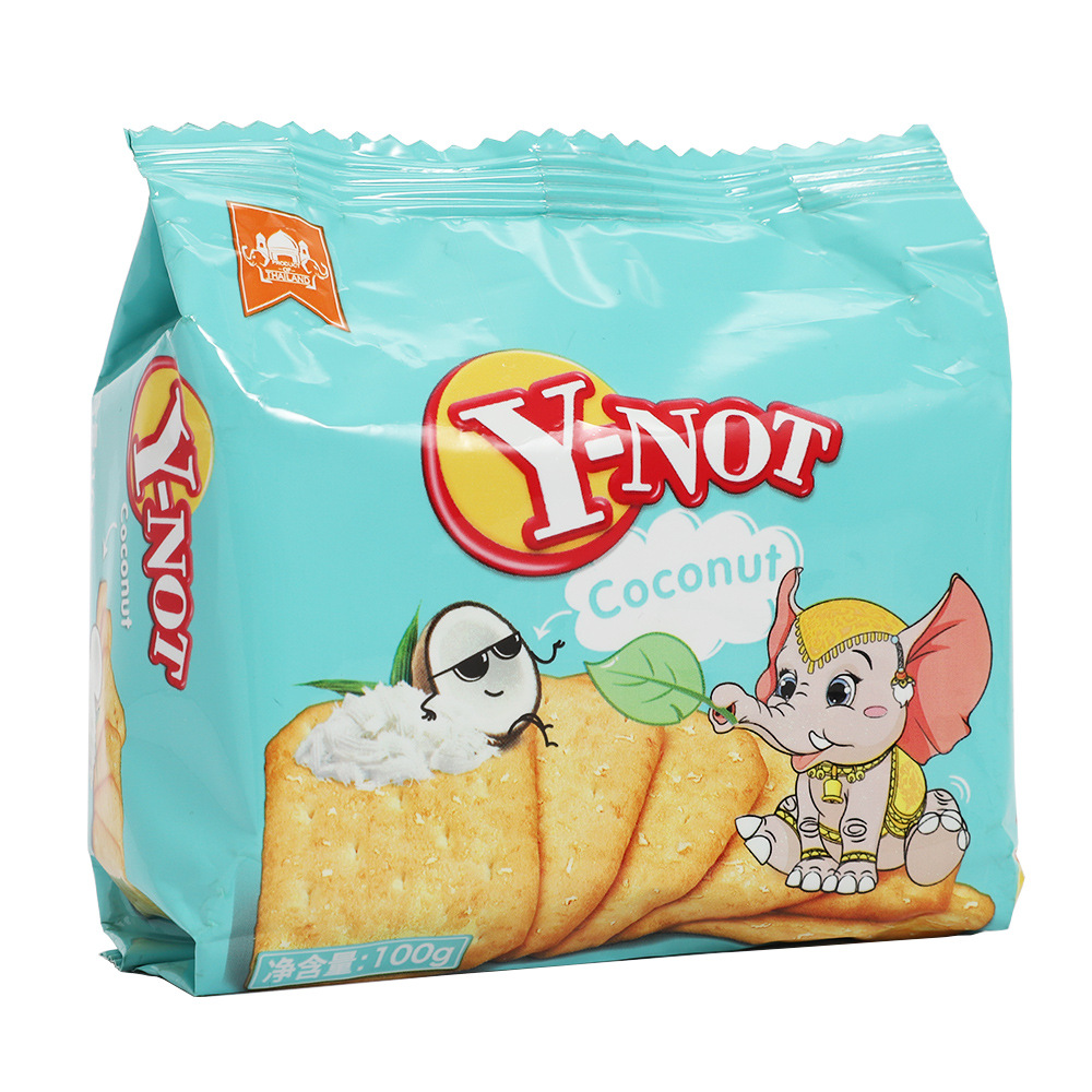 泰国进口零食品 欢乐小象奶酪味椰子味海苔味黑芝麻味饼干100g
