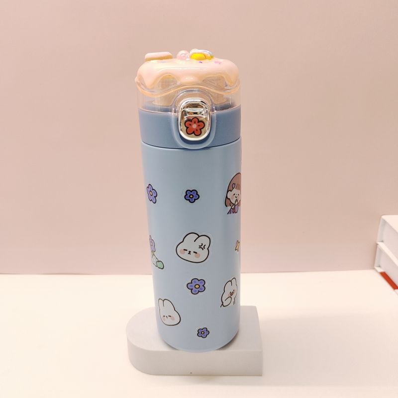 Factory Direct Sales Cross-Border 304 Stainless Steel Cup Body Pattern Random Stickers DIY Donut Thermos Cup