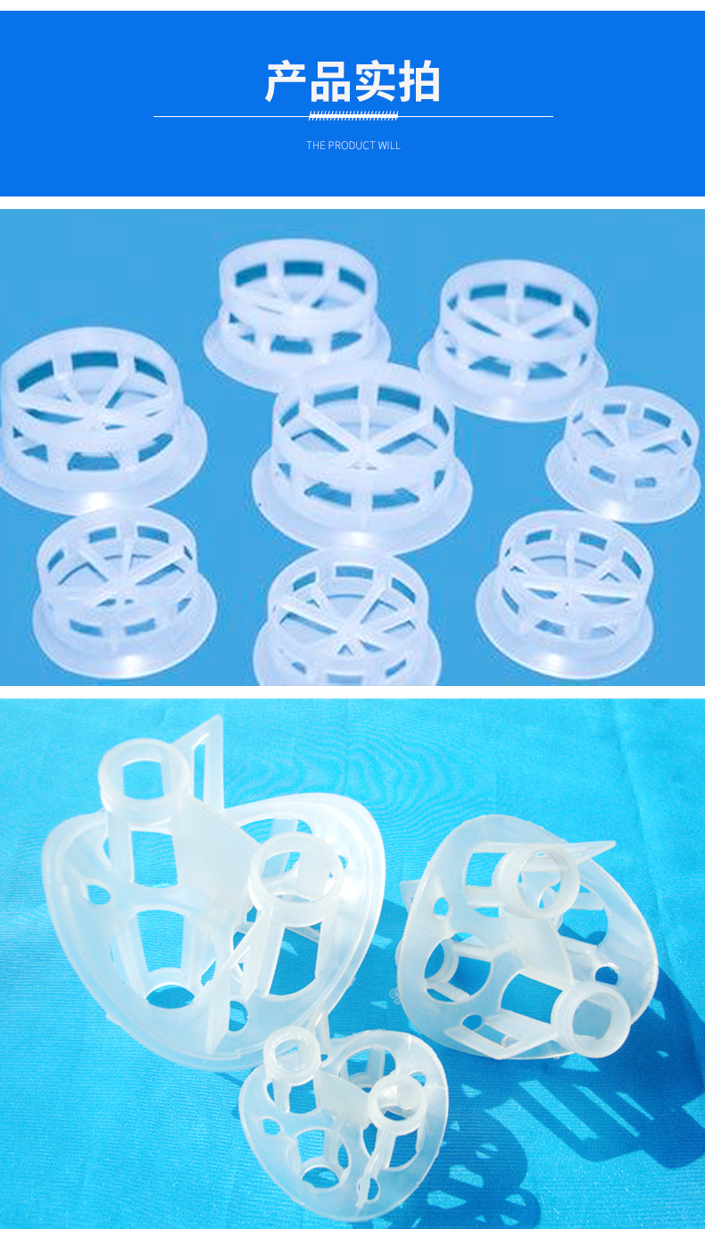 现货供应塑料鲍尔环38填料聚丙烯pp全新料化工填料鲍尔环50