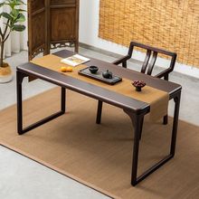 茶桌小型家用新中式办公实木简易书桌阳台休闲桌椅书法桌中国风