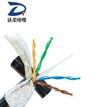 达柔电缆 超五/六类耐高温千兆网线 镀锡屏蔽双绞对绞多芯细铜丝