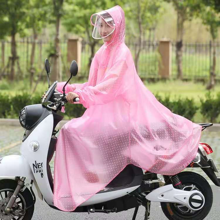 Sleeved Outdoor Hiking Battery Car Electric Bike Raincoat Fashion Adult Men and Women Transparent Raincoat Poncho Wholesale