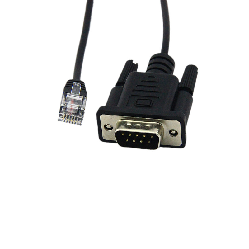 工厂定制 db9 9pin公 d-sub rs232转rj11 rj12 6p6c公串口数据线