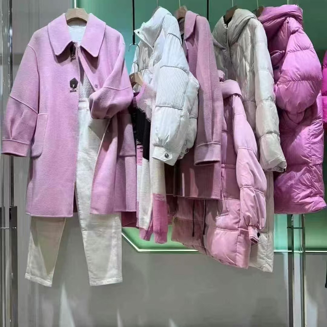 韩序24冬杭州一线女装品牌时尚优雅自信羽绒服双面呢裤裙尾货走份