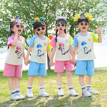 男女童啦啦队演出服糖果色合唱服六一儿童运动会表演服幼儿园班服
