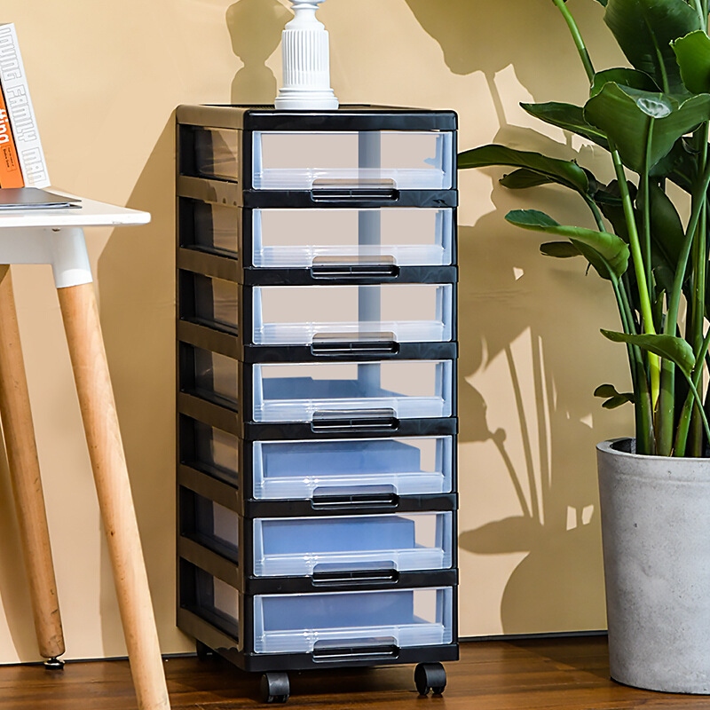 禧天龙收纳柜塑料一体办公室文件免组装家用宝宝衣物玩具柜子