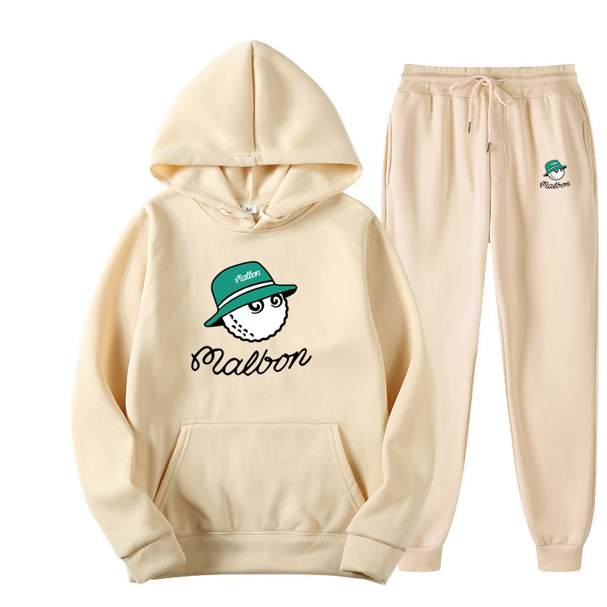 跨境秋冬男式卫衣套装golf休闲运动套装连帽衫卫衣 卫裤2件套装