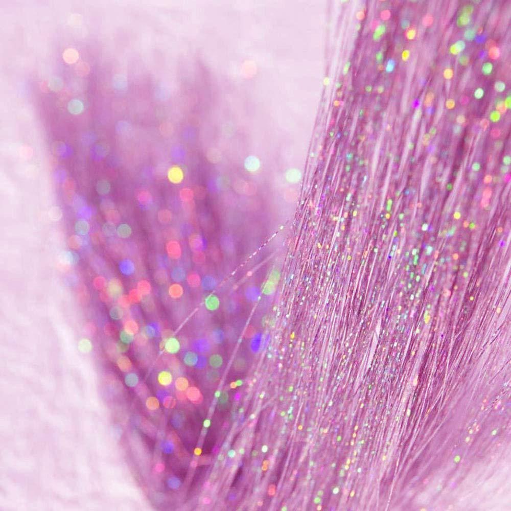 Colorful Laser Silk Seamless Hair Extension Colorful Shiny Gold Silk Nightclub Style Fashion Braided Hair Spot Delivery