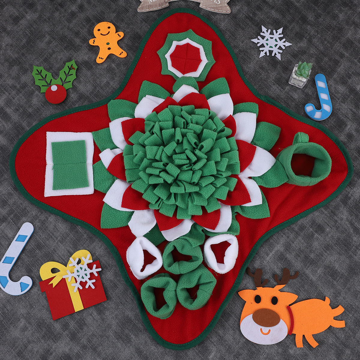 跨境专供宠物嗅闻狗猫可机洗嗅毯耐咬益智缓解压力慢食训练毯垫