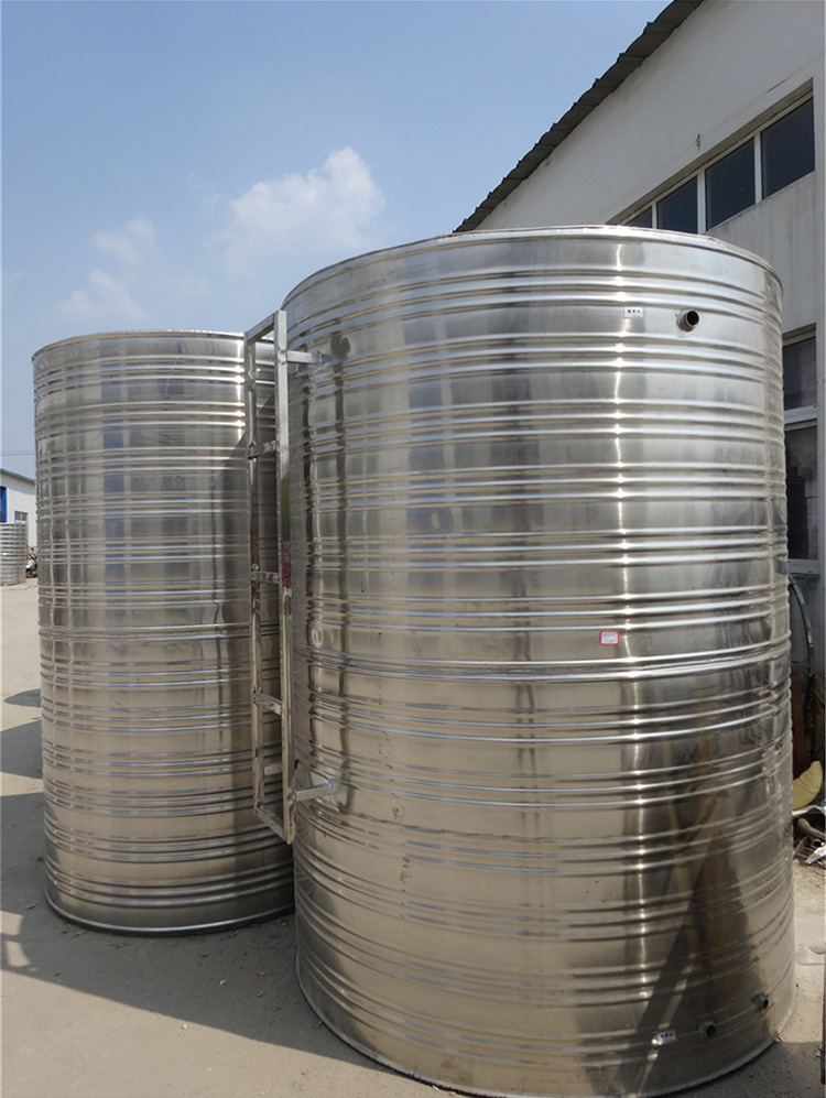 广东焊接304不锈钢圆形水箱消防水箱储热水箱金属水塔蓄水箱