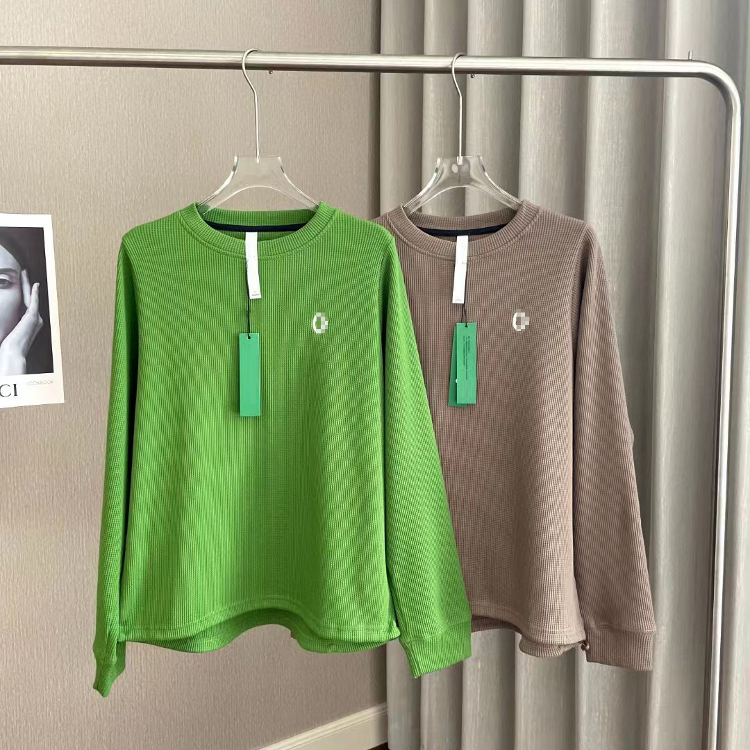 秋季外贸新品 素然休闲风女士华夫格圆领卫衣 su169107-阿里巴巴