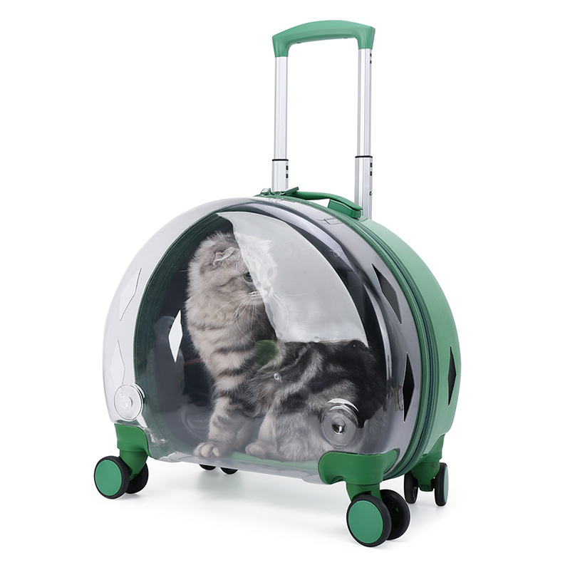 猫包宠物拉杆箱外出便携全透明宠物航空箱透气太空舱大容量泡泡箱
