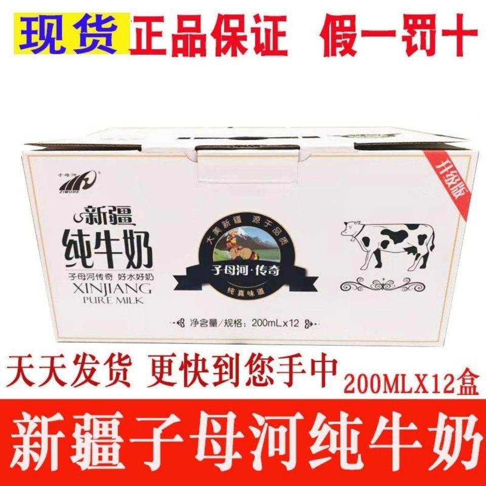 新疆子母河传奇纯牛奶200mlx12盒 兵团品质牛奶礼盒包邮