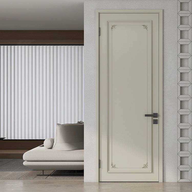 现代轻奢木门 卧室房门 贴花雕花扣线木门 法式烤漆门-阿里巴巴