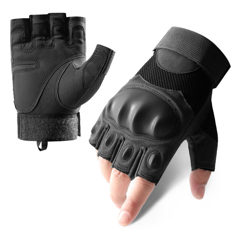 Tactical Gloves Men's Z909 Half Finger Outdoor Mountaineering Protective Wear-Resistant Non-Slip Fitness Driving Riding Gloves Men